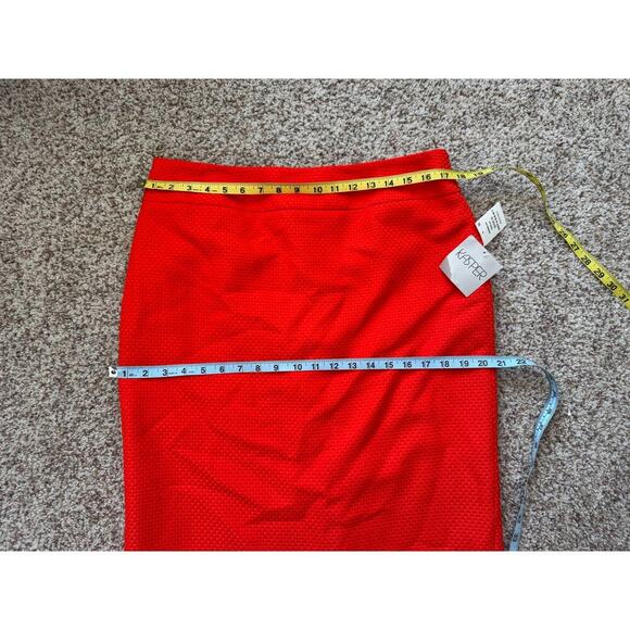 NWT - KASPER Skirt, size Women;s 10, Bright Red/Orange - Picture 5 of 11
